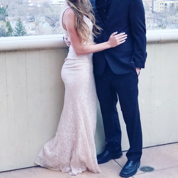 Lulus pink sparkly lace dress - Picture 3 of 3